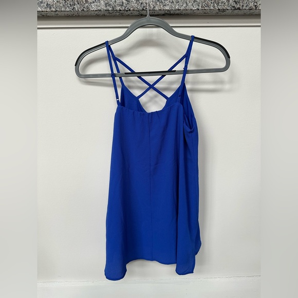 Cobalt Blue Crisscross Tank - Picture 2 of 3